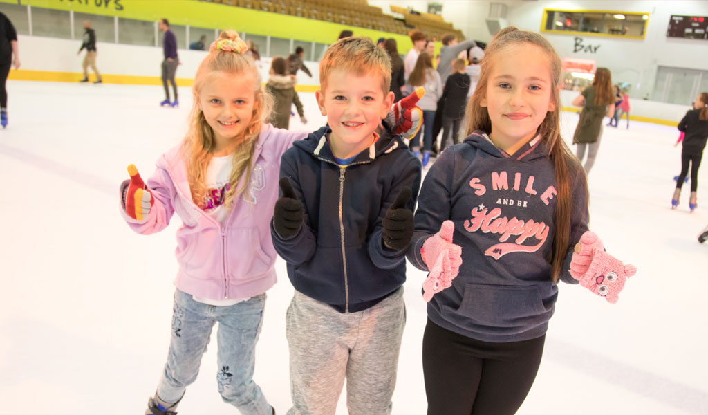 Image of children at a birthday party at Telford Ice Rink